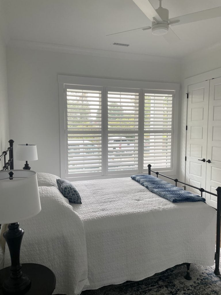 White, Painted Plantation Shutters