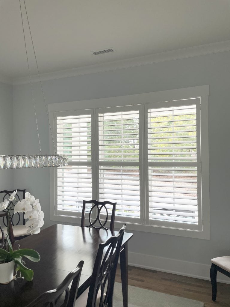 White, Painted Plantation Shutters