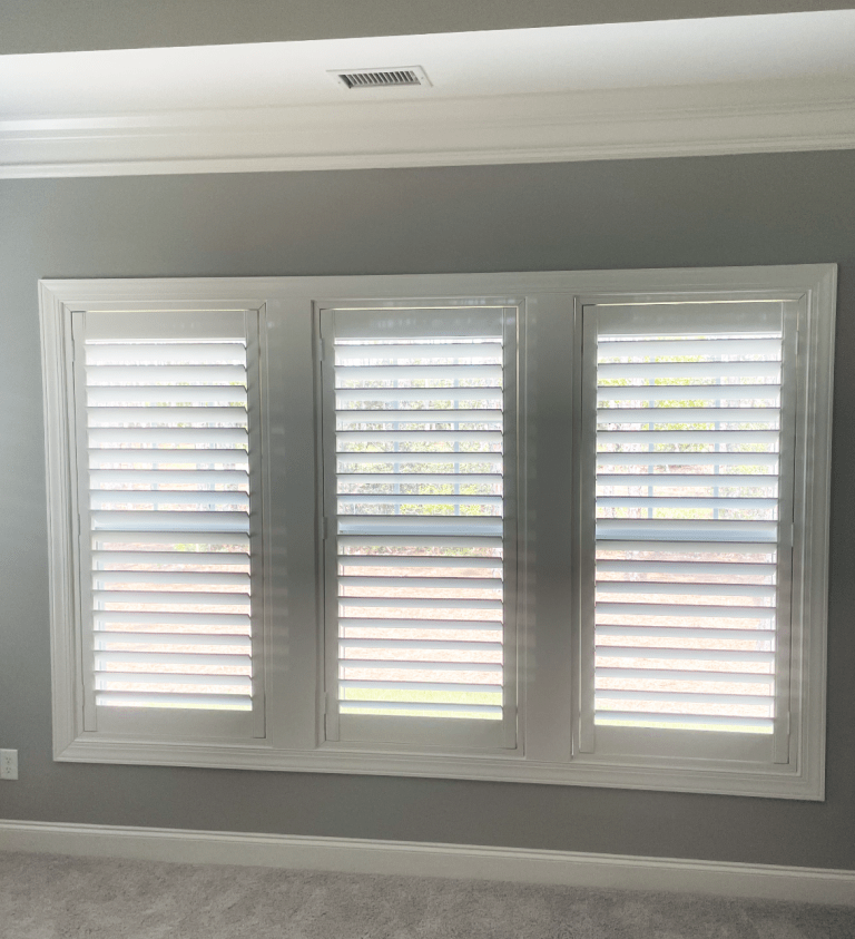 White Painted Shutters with Clearview