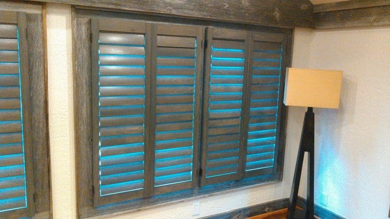 Brown Stained Shutters