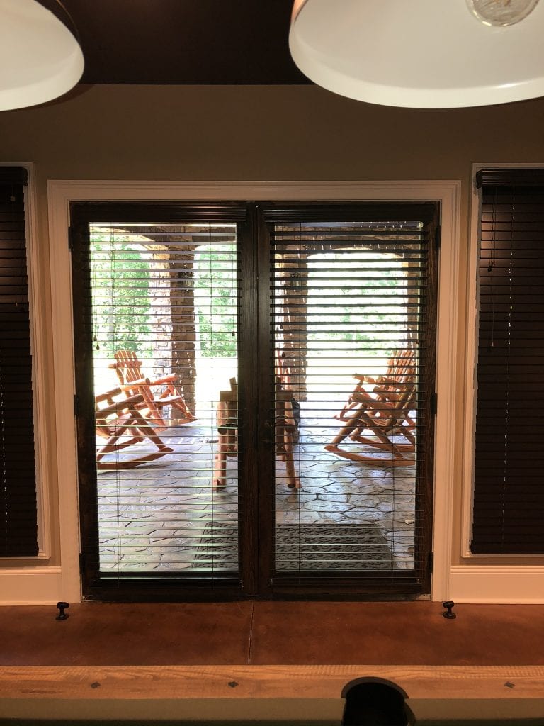 Dark Stained Wood Blind
