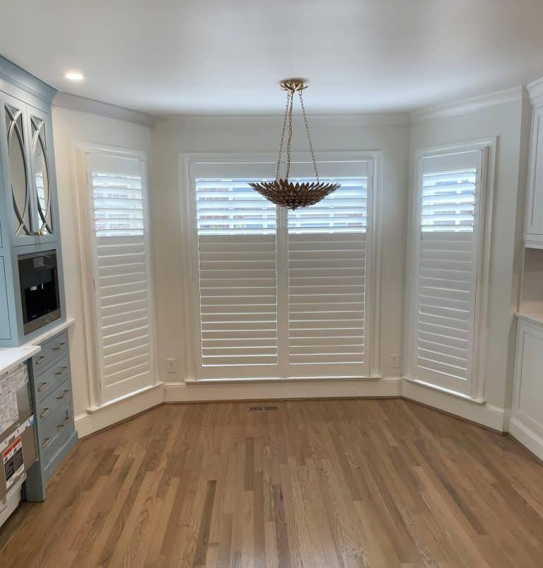White Painted Plantation Shutters