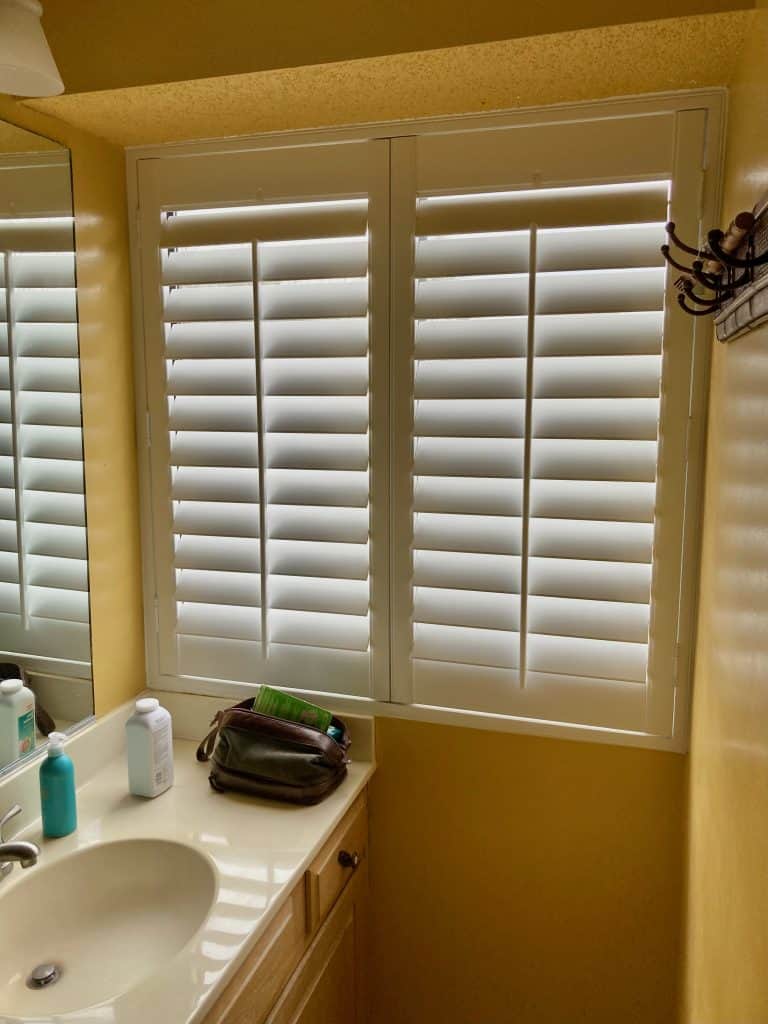 Real Wood Shutters for Home Bathroom