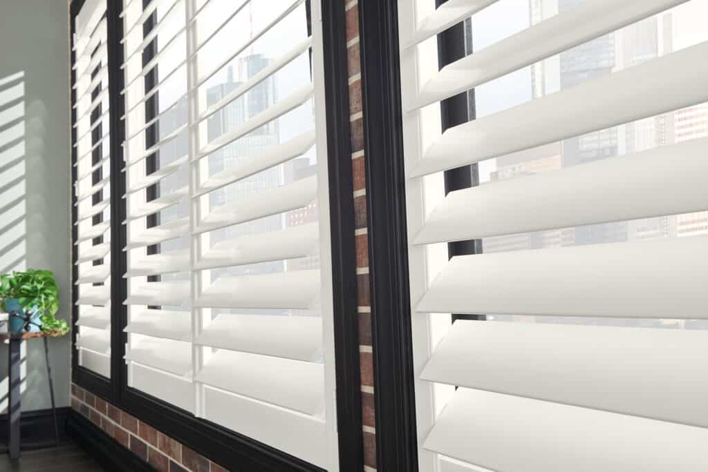 Solid Wood Stained Interior Window Shutters