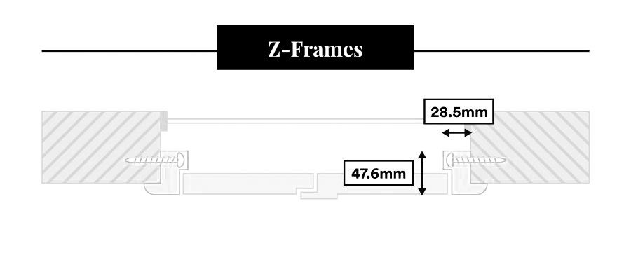 Z Frame - Inside Mount Diagram