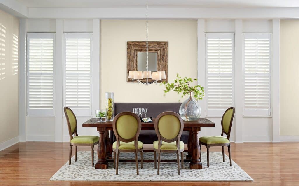White Painted Plantation Shutters