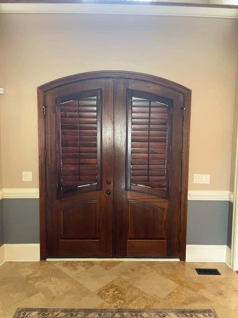 Wood Stained Plantation Shutters