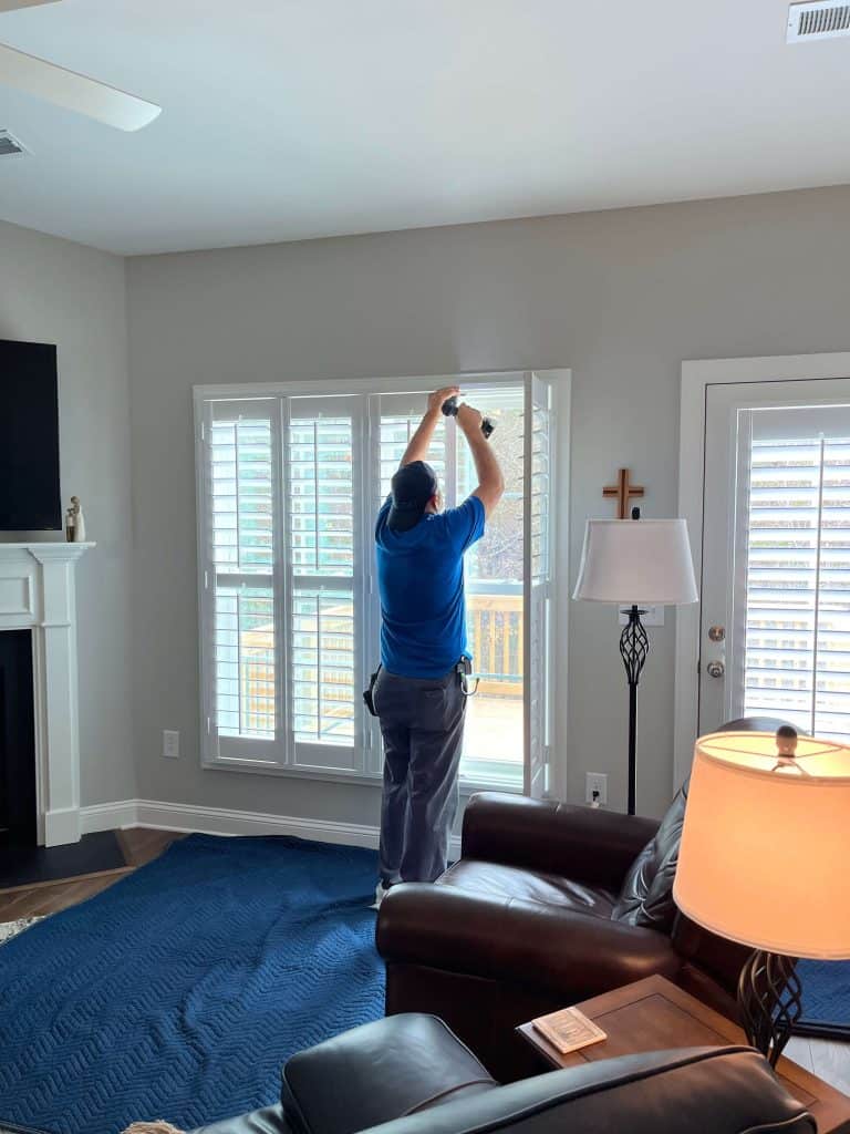 Plantation Shutters Professionally Installed In a Lake Norman Home